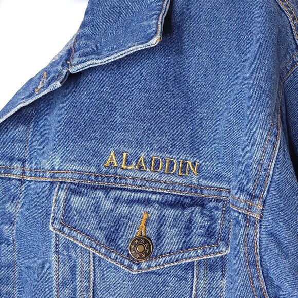Aladdin Las Vegas Denim Jacket Size XL Embroidered Genie Lamp - Picture 3 of 6